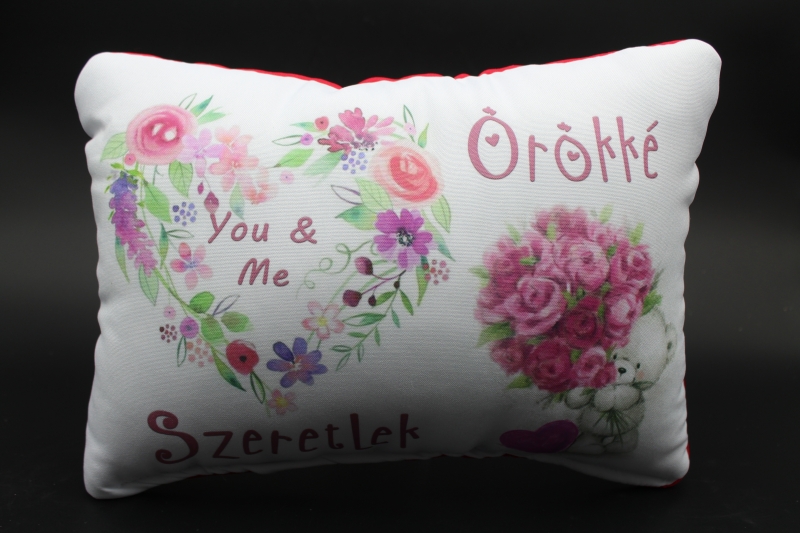 Párna'Szeretlek/virágszív'