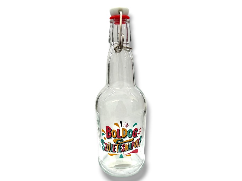Dísz üveg 916K-500ml szülinap
