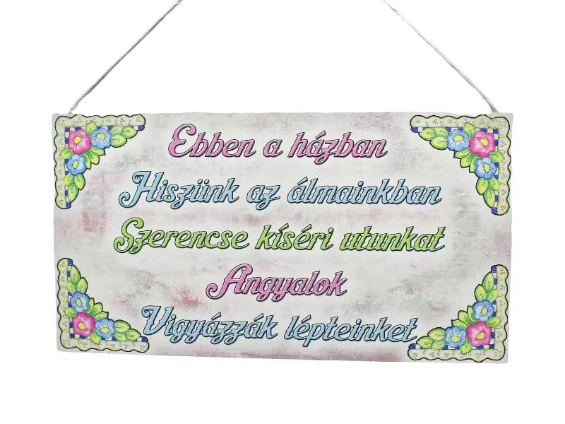 Fatábla N.Ebben a házban/virág