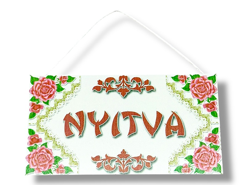 Fatábla N.Nyitva/rózsás