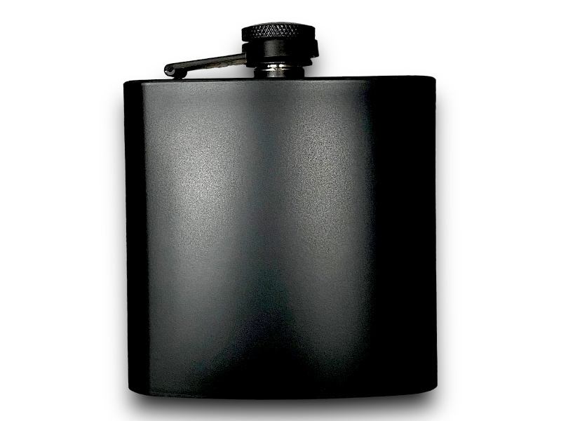 Fém flaska fekete FLA-6ozF