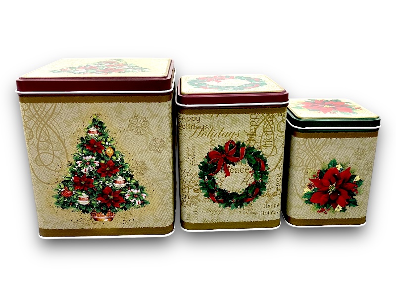 Karácsonyi fémdoboz 3pcs 03120